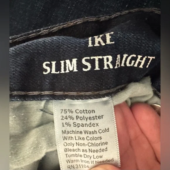 Chip & Pepper Ike Slim Straight Jeans Distressed Dark Wash Mens 31x32 - Picture 9 of 9